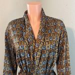 Neiman Marcus  INTIMO Sleep Dress 100% Silk Medium square pattern Long Gown #81 Photo 2