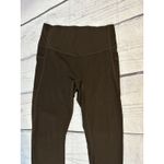Halara  Brown Cropped Workout Leggings Size Large with Side Pockets Photo 1