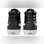 Vans Sk8-Hi Reissue Moto Leather Black White Sneakers Women's Size 7 Photo 2