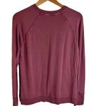 Athleta Womens Serenity Criss Cross Sweatshirt Modal Pink Size Medium Athletic Photo 3