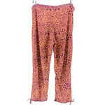 Sundance  Orange Purple Floral Abstract Print Pull on Pants Coastal Lagenlook M Photo 5