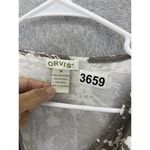 Orvis  Women's Blouse Surplice Brown White Floral 3/4 Sleeve Medium Cotton Photo 7