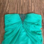 Cache Vintage Y2K Mermaid Fairy Fantasy ‎ Turquoise Beaded Halter Prom Gown 4 Photo 6