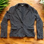 J.Crew Women’s Striped Knit Blazer - Size Small - Navy & White Photo 4