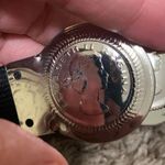 Mid Century Vintage Queen Elizabeth II Regina medallion elasticized coin belt Silver Photo 1