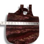 Purple Burgundy Soft Rainbow Wool Knit Felted Purse Satchel Handbag Hippie Photo 5