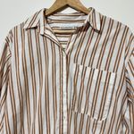 Abercrombie & Fitch  Striped Button Down Shirt Oversized Casual Top Size XS Photo 3