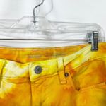 Old Navy Size 8 Straight Jeans Handmade Yellow Tie Dye O.G. High Rise 1160 Photo 11
