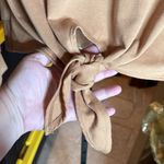 Forever 21 Camel Brown Long Sleeve Women's Tie Thin Sweatshirt Top Size Small Photo 3