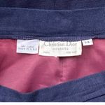 Christian Dior  Vintage Navy Blue Pleated Skirt Separates Pockets ~ Size 14 Photo 4