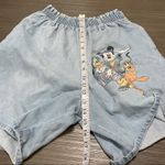 Disney Vintage Mickey Mouse High Rise Light Wash Mom Shorts Size 14 Photo 8