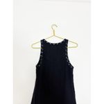 RE/DONE  Eyelet-Embellished Mini Dress Size Large Black Ribbed Grommet Grunge Photo 11