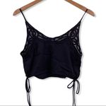 Free People  black satin blouson Brami cropped XS Photo 5