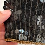 Vintage Jean For Joseph Le Bon 100% Silk Gold Black Sequined Blouse Size S Photo 6