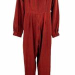 Blue Blush Striped Long Sleeve Wide Leg Jumpsuit Photo 1