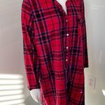 Victoria's Secret Victoria’s Secret Dreamer Red Plaid Sleep Shirt L Photo 0