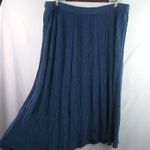 Cato XL Ribbed Knit Stretch Skirt in Dusty Sapphire Blue Photo 0
