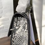 Nicole Miller Black and White Snakeskin Clutch NWT Photo 2
