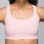 Lululemon Parfait Pink Energy Bra Padded Sz 8 Girly Minimalist Gym Yoga Workout Photo 0