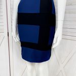 Anatomie Retro Colorblock Fleece Lined Sleeveless Sheath‎ Dress Blue Black XS Photo 6