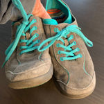 Dansko  Elise Suede Sneakers Womens 10 Gray Teal Low Top Lace Up Comfort Shoes Photo 0
