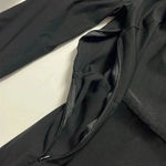 Black traditional dress Muxxn large black dress front pockets side zip front tie Photo 5