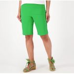 Belle by Kim Gravel Women’s Ponte Bermuda Shorts – Lush Green Size 2 NWOT Photo 3