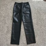Wilfred black faux leather straight leg hi-rise pants size 6 Photo 3