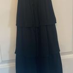 Mustard Seed NWT Smocked Tiered Ruffle Black Dress Size L Casual Photo 2