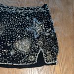 Love Shack Fancy Lani Sequined Embellished Crepe Mini Skirt Photo 2