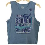 Hybrid Apparel  Ford Bronco Graphic Light Blue Crop Tank Top Size L Photo 1