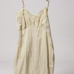 Vintage Ivory Slip Dress Lace Trim Adjustable Straps Midi Length 28" bust Photo 0