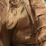 American Vintage VTG Purse Brown Felt Brass Spiral Clutch Handbag Retro MCM Classy Art to Wear Photo 4