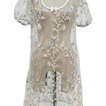 Dolls Kill  Sugar Thrillz Forbidden Garden Dress Embroidered Floral Sheer Medium‎ Photo 0