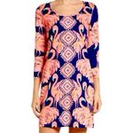 Lilly Pulitzer  Gimme Some Leg Beacon Shift Dress Navy Pink Flamingo Size Small S Photo 1