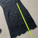 BB Dakota Black Lace High Neck Open Keyhole Back Fitted Mini Cocktail Dress 0 Photo 3