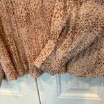 Vera Wang Simply Vera  White And Orange Pleated‎ Blouse Size Medium Photo 3