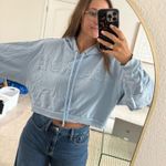 Anthropologie  Seaside Blue Cropped Sweatshirt  Photo 1