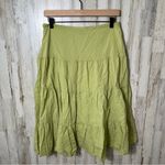 American Vintage Vintage Y2K Olive Green Tiered Sequin Midi Skirt Cotton Womens Size 7/Medium Photo 4