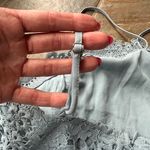 J.O.A. Lace Halter Fitted Sheath Mini Dress Dusty Shale Blue Size Large Photo 5