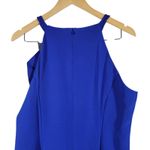 Vince Camuto Royal Blue Ruffle Halter Neck Sheath Dress Size 14 Photo 3