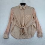 3.1 Phillip Lim Women's Blouse Top Peach Long Sleeve Button Down Shirt Sz L READ Photo 3