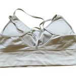 White Padded Crisscross Back Halter Neck lined Sports Bra SZ M Size M Photo 2