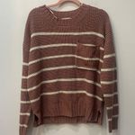 Pink Rose  Rosewood Striped Sweater pink white size Medium Photo 3