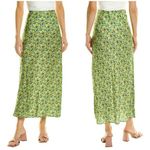 💕FAVORITE DAUGHTER💕 The Gwen Satin Midi Skirt ~ Green Floral Print XL NWOT Photo 10