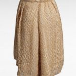 Old Navy Camel ZigZag Patterned Pleated Mini Skirt Size XS Photo 2