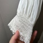 Alice + Olivia  Kiara Smocked Long Sleeve Dress White Mini Dress Size 6 bridal Photo 3