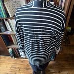 CAbi Boathouse navy striped nautical long M sweater Photo 3