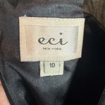 ECI  New York‎ Y2K Beaded Mesh Black Taffeta Cocktail Dress Size 10 Photo 5