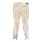 American Eagle  Distressed White Skinny Jeans | Next Level Stretch Size 8 Regular Photo 2